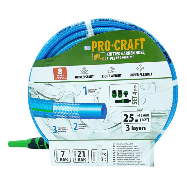 Modrá zahradní hadicí Procraft PR-3KGH1325F | PR-3KGH1325F - Image 2