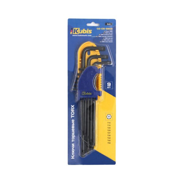 Nástrčkové klíče sada TORX 9 kusů, dlouhé, T10, T15, T20, T25, T27, T30, T40, T45, T50, CrV TRX | 02-08-9809 - Image 3