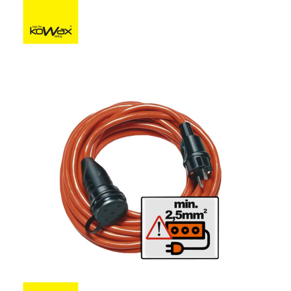 KOWAX 25m Prodlužovací kabel IP44 oranzová, průřez 2,5mm2 - Image 2