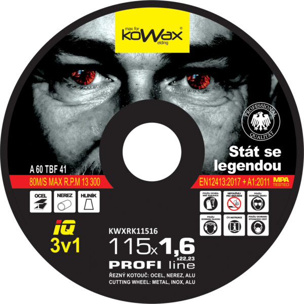Řezný kotouč KOWAX IQ 3v1 115x1,6 - Image 2