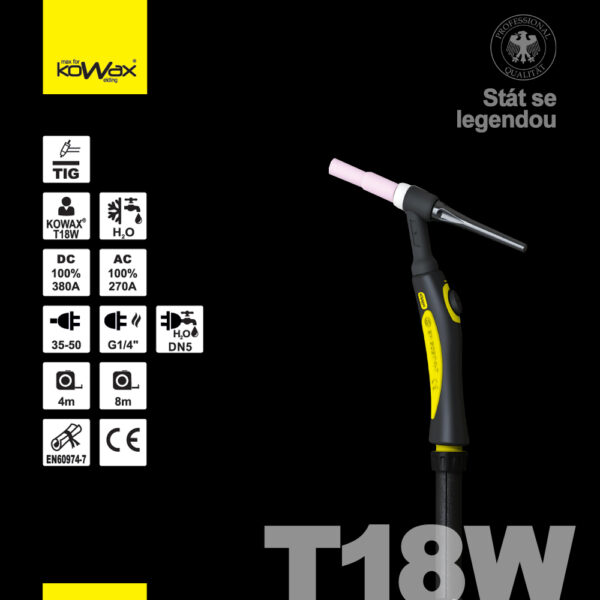 KOWAX TIG hořák T18W 4m-14pin - Image 2