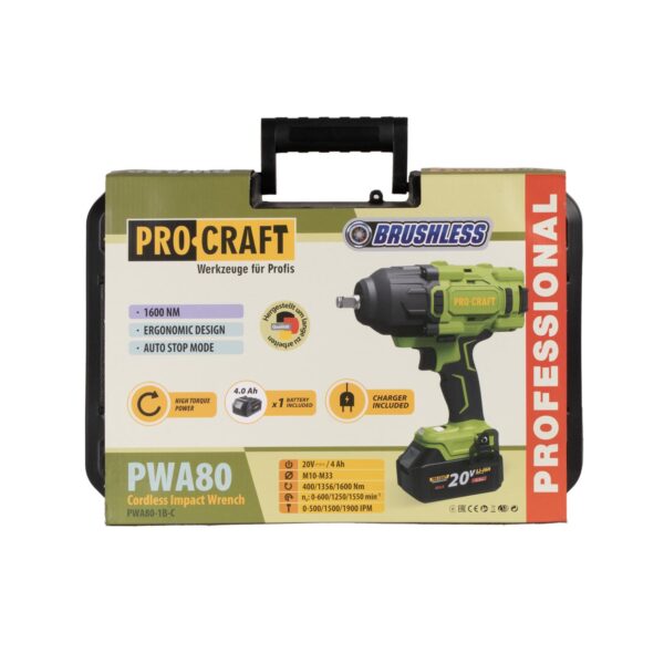Aku rázový utahovák Procraft PWA80 1b | PWA80-1b-c - Image 19