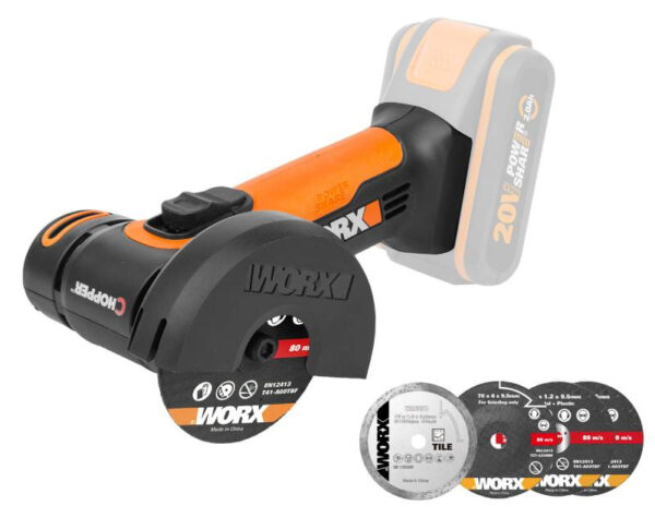 WX801.9 - Aku úhlová bruska 20V 76mm - bez akumulátoru - Powershare - Image 2
