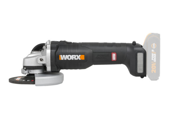 WX812.9 - Aku úhlová bruska 20V 125mm - bez akumulátoru - Powershare - Image 2