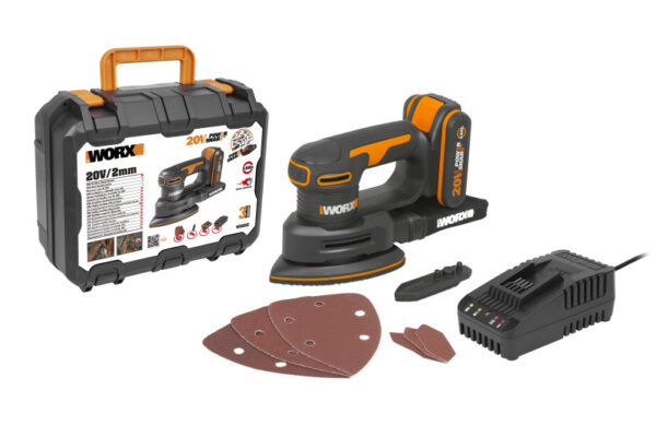 WX822 - Aku vibrační bruska 20V 1x2Ah - Powershare - Image 3
