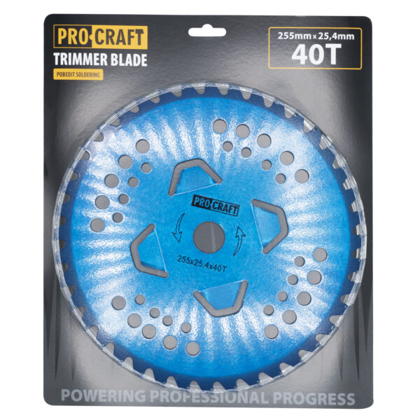Nůž křovinořezu (kotouč) (D255*25.4) 40T pobedit (blue) PROCRAFT | H/P-3/B