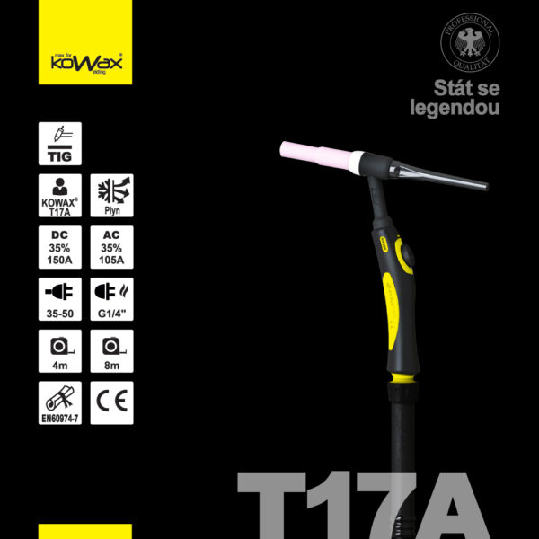 TIG hořák KOWAX T17A 8m - Image 2